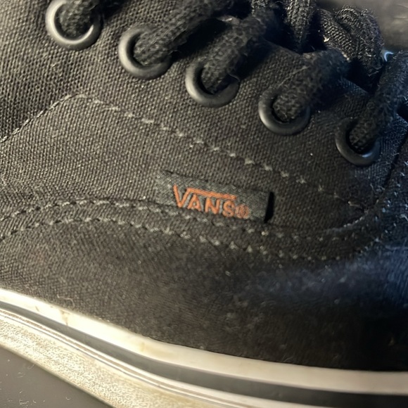 Vans off the Wall 721356 Lace Up Low Top BLACK & BROWN leather accents Size 9.5 - Picture 4 of 8